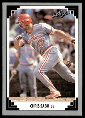 1991 Leaf Chris Sabo Cincinnati Reds #65 - Image 1 of 2