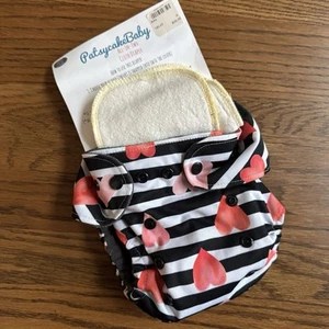 Patsycake Baby Cloth Diaper, Organic Cotton And Hemp Liner, All in One, New - Picture 1 of 8