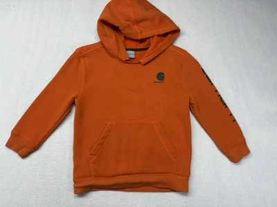 Moletom com capuz Carhartt masculino manga longa logotipo gráfico, laranja, tamanho 7 - Imagem 1 de 4