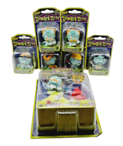 Lot de 7 figurines Zombie Zity têtes oscillantes rabattables coupe-feu piège collection