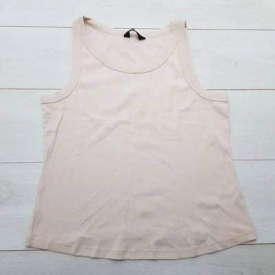 DOROTHY PERKINS 100% Cotton Summer Tank Top Size 20 Beige Stretch Sleeveless - Image 1 of 4