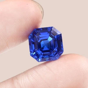 AAA Natürlich Makellos Ceylon Blau Spinell Lose Asscher Edelstein Schnitt - Bild 1 von 4