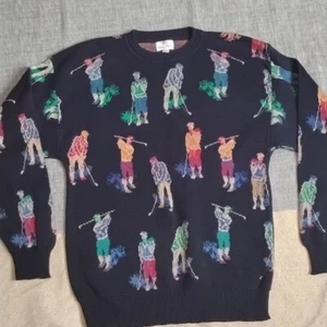 Vintage Neiman Marcus Rundhalsausschnitt 100 % Baumwolle Golfpullover - Größe Small - Bild 1 von 7