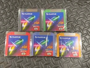 Fujifilm Vintage Zip 100MB dysk IBM sformatowany kolorowy niezapieczętowany 5 dysków - Zdjęcie 1 z 2