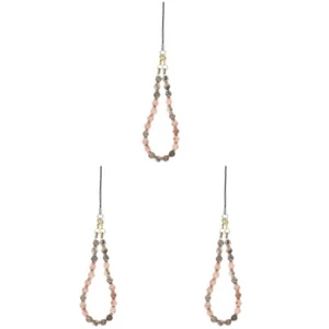  3 Stück Handy-Anhänger mit zarten Perlen, Handy-Lanyard-Gurt, Perlen, - Zdjęcie 1 z 12