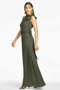 Vestido Halter Kayla Verde Musgo Sachin & Babi Talla 0 $285 - Imagen 1 de 3