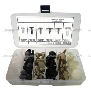 92 Automotive Clip Push Type Retainer Assortment Kit Bumper Fender Trim Fastener - Bild 1 von 4