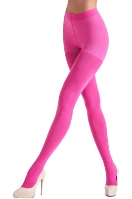 Pantimedias para mujer 80 Den microfibra suaves opacas rosa profundo S/M Foto 1 de 4