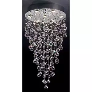 Lite Source Crystal Ceiling Lamp, Chrome, Crystals - EL-10070 - Picture 1 of 1