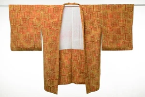 Vintage Japanese Kimono Silk Antique HAORI Jacket Robe Dress Dyed/KB893/635 - Picture 1 of 6