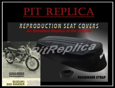 NUEVO SUZUKI RAIDER T305 *VINILO PVC PRENSADO TÉRMICAMENTE* CUBIERTA DE SILLÍN DE ASIENTO [3TOCO] Foto 1 de 4