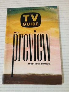TV Guide Utah ID Sept 24 Fall Preview 1960-1961 Shows Flintstones Andy Griffith - Picture 1 of 20