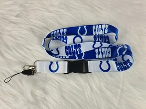 🔥NEW🔥 Indianapolis Colts KeyChain Badge Holder NFL Lanyard Detachable Clip - Picture 1 of 1