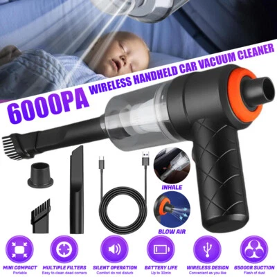 Compressed Air Duster Electric Cordless Vacuum Cleaner for PC Keyboard Car Home - Image 1 of 4