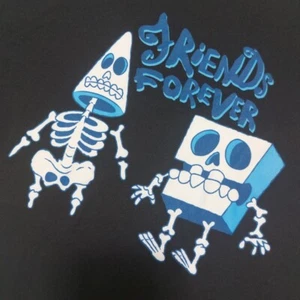Nickelodeon Spongebob Squarepants T-Shirt Small S Skeleton Friends Forever - Picture 1 of 15