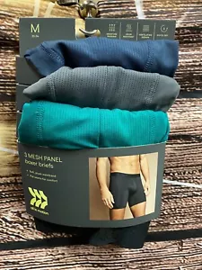 Men's Jersey Mesh 3pk Boxer Briefs - All in Motion Fitness Gray/Time Medium - Picture 1 of 5