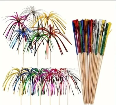50 Stück Cocktail Deko Feuerwerk Retro Cocktailspieße Cocktail Zubehör Palme - Bild 1 von 4