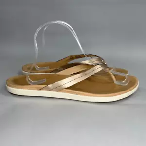 OluKai Honu Sandals Women's Size 11 Leather Beach Comfort Casual Flip Flops - Picture 1 of 9
