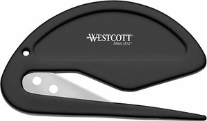 Westcott Micro Letter Opener Stainless Steel Blade Hook Style Ergonomic Safety - Picture 1 of 4