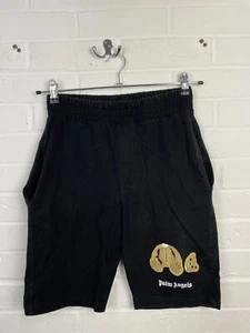 Palm Angels Teddy Bear Black Stretch Waist Loungewear Shorts Young Adults S #CS - Picture 1 of 5