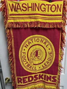 MANTA TAPIZ VINTAGE WASHINGTON REDSKINS ALGODÓN TEJIDO - Imagen 1 de 3