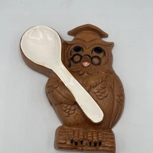 Vintage Brown Twin Winton Wise Owl Spoon Rest  San Juan Capistrano California - Picture 1 of 8