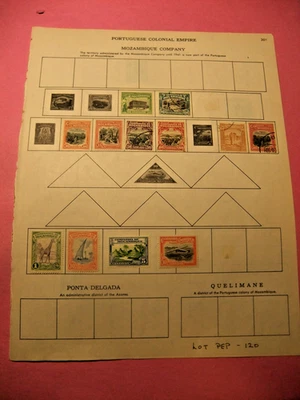 12 estampillas postales vintage de la Compañía de Mozambique - MH y usadas Foto 1 de 4