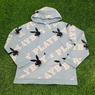 Playboy x Pacsun Bunny AOP Hoodie Womens Medium 20x23 Blue - Image 1 of 4