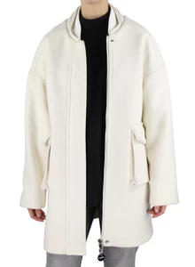 DIESEL W-Lethea Women Coat S Light Wool Blend Full Zip Patch Pockets RRP€590 - Picture 1 of 16