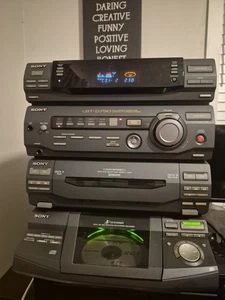 RARE VINTAGE SONY LBT-D790 Am Fm CD Dual Cassette Stereo System Tested - Picture 1 of 9