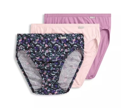 Nova Roupa Íntima Feminina Jockey Tamanho 7 Elance Algodão Corte Francês Pacote com 3 Flora Rosa - Imagem 1 de 2