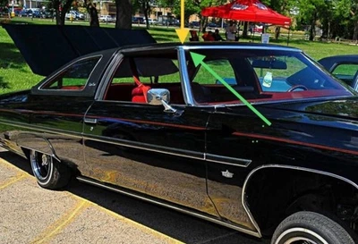 Parabrisas delantero de esquina superior Chevy Caprice e Impala 1971-1976 Foto 1 de 2