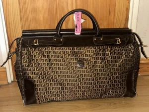 Vintage 70/80s Fendi FF Monogram Large Duffel Travel Weekender Boston Doctor Bag - Bild 1 von 24