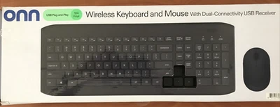 Wireless Keyboard & Mouse Combo, 104 Keys, Optical, USB Nano Receiver,Greystone - Image 1 of 3