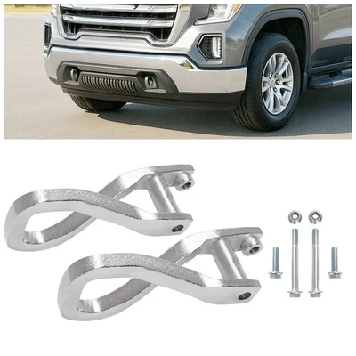 Front Chrome Tow Recovery Hooks w/ Bolts For GMC Sierra 1500 2019-2025 #84195902 Foto 1 de 4