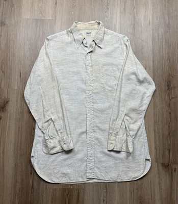 30s Vintage Packard Tailored Shirt Men’s Large Heather Atomic Fleck Gusset Rare - Image 1 of 4