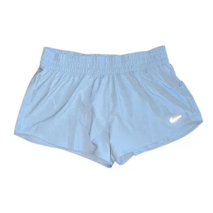Pantalones Cortos Atléticos Nike Dri-Fit Mujer-Azul Claro-Grandes-NUEVOS CON ETIQUETAS - Imagen 1 de 6