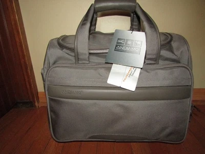 ANDIAMO Bravo BRBC15W-MOC GRAY Wheeled CARRY ON 17" Luggage LOCK Light as Air - Image 1 of 4