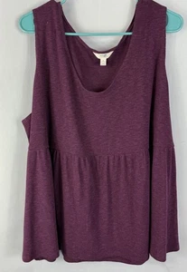 Camiseta sin mangas Terra & Sky tejida peplum talla 4X nueva con etiquetas - Imagen 1 de 2