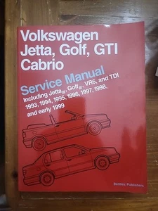 Volkswagen Jetta Golf GTI Cabrio 1993-1999 Repair Service Manual 1998 1997 1996 - Picture 1 of 6