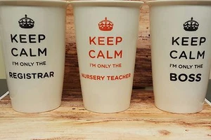 Silikondeckel KEEP CALM (verschiedene Berufe verfügbar) Reise Kaffeebecher - Bild 1 von 20