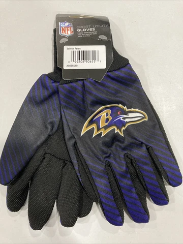 Baltimore Ravens Football NFL Adult Full Color Sport Utility Work Grip Gloves Cover