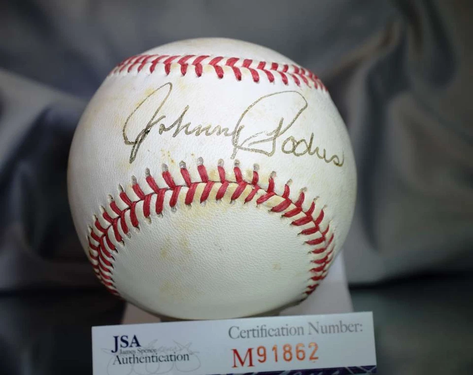 Johnny Podres Jsa Certed National League Autograph Baseball Authentic Signed - Image 1 of 1