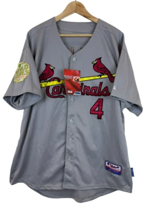 Majestic Yadier Molina Talla 54 Cardenales de San Luis Cool Base Serie Mundial 2011 Foto 1 de 4