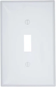 Leviton PJ1-W White Single Gang Switch Toggle WallPlate Cover PJ1 LOT OF 6 - Picture 1 of 2