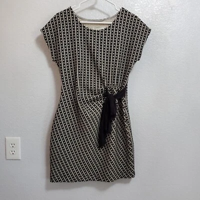 Vestido Anthropologie Saturday Sunday Isabel Negro Marfil Texturizado Pajarita Talla S Foto 1 de 4