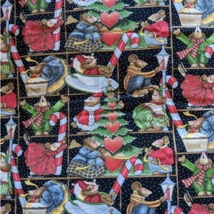 Vintage Daisy Kingdom "Celebrate Your Socks Off Allover Squares" Fabric 3 Yards - Picture 1 of 8