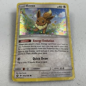 BESCHÄDIGT Eevee 101a/149 Holofoil Alternate Art Promos Pokemon TCG Sonne und Mond - Bild 1 von 3