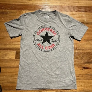 Converse T-Shirt Youth Unisex Large(12-13 YRS) Gray (Black & Red) Logo 152-158cm - Picture 1 of 4