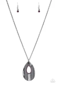 Collar plateado y púrpura - Imagen 1 de 4